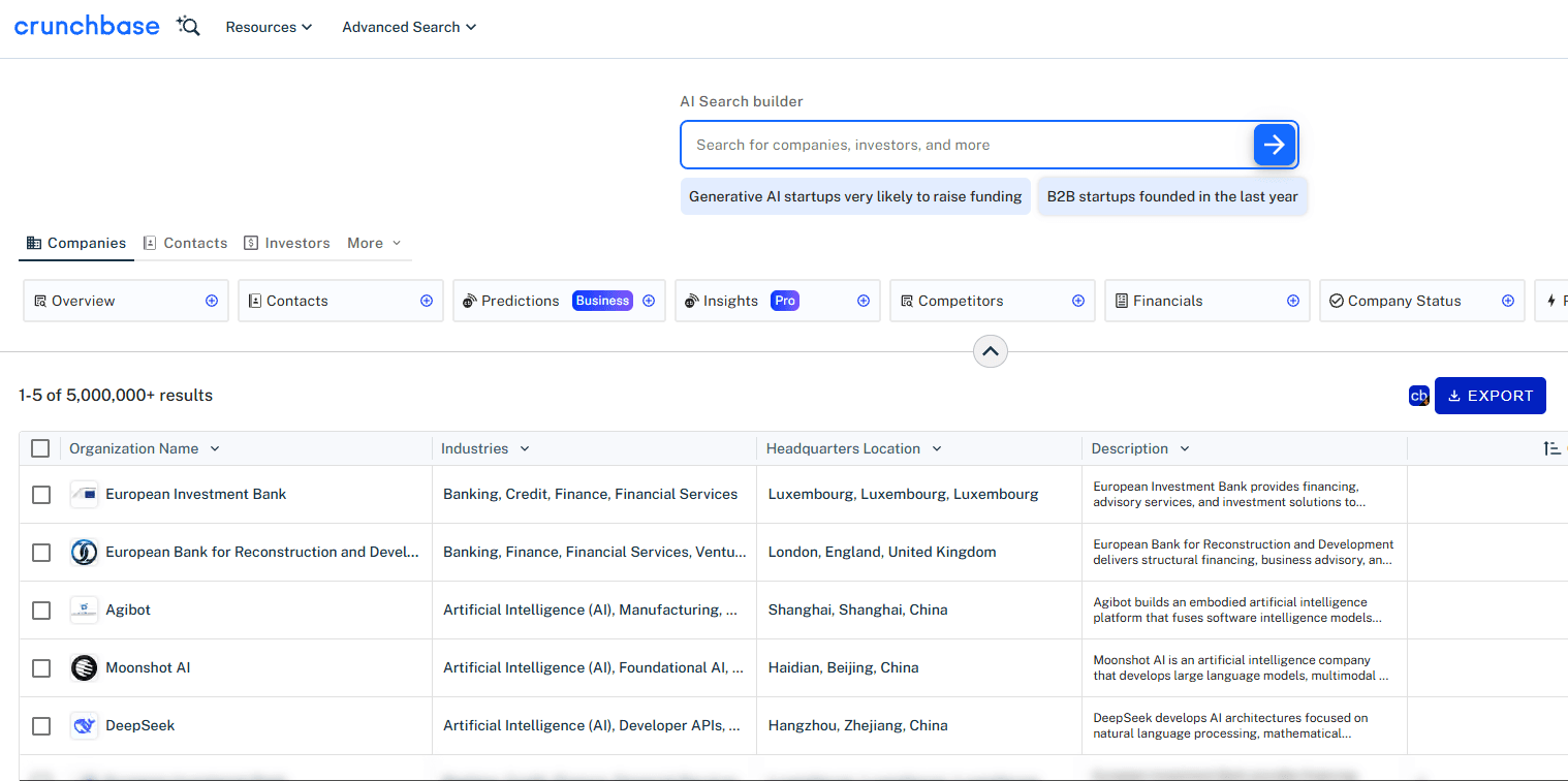 Crunchbase Scraper - Export Company and Funding Data