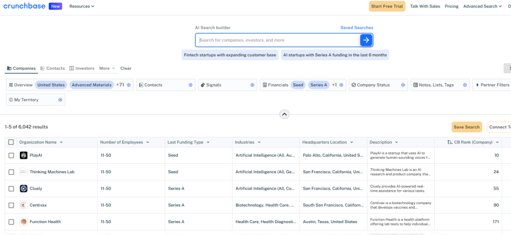 Crunchbase Scraping