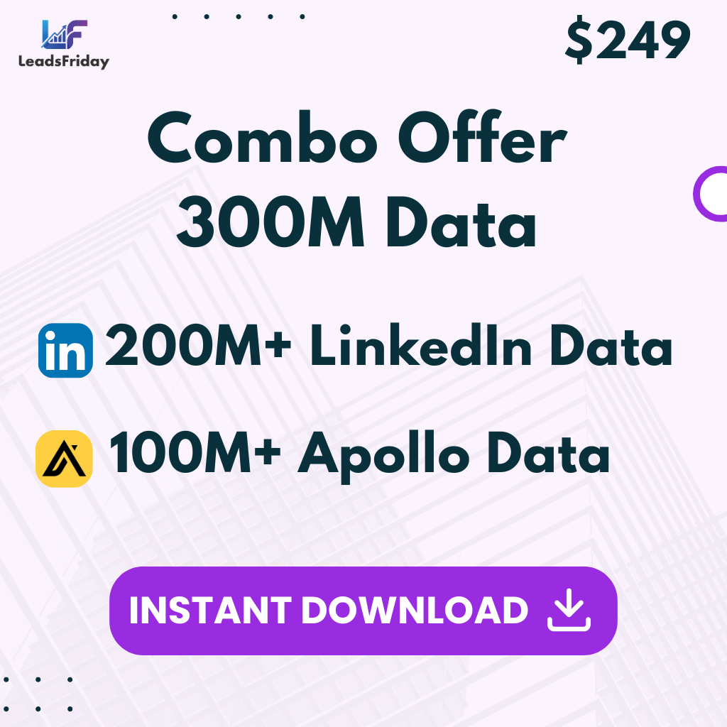Combo Offer - 200 Million LinkedIn Data - 100 Million Apollo Data