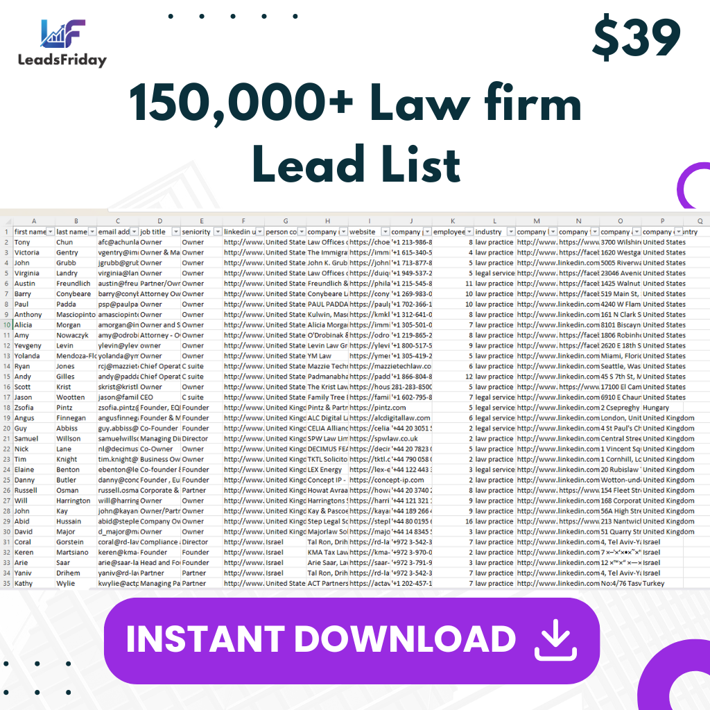 Law firm Lead List