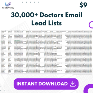 Doctors Email Lead List