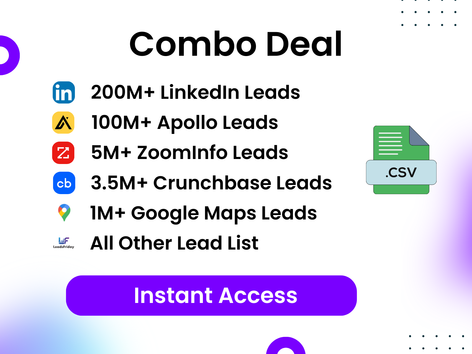 Combo Deal - 300 Million+ B2B Leads Database Bundle